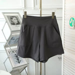 Women's High-Waisted Yoga Shorts with Pockets Quick-Drying Breathable for Summer Outdoor Training Running Pilates Fitness
