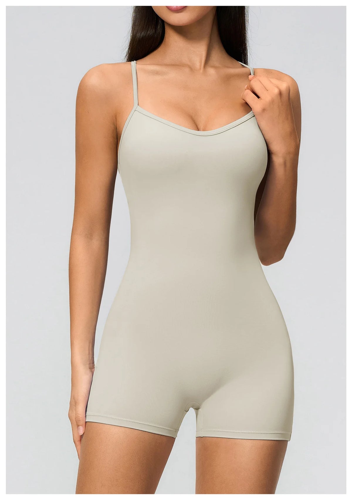 New Cross Back Yoga Jumpsuit Women Tight Sleeveless Hollow Out Sports One Piece Suit Butt-Lifting Shorts Fitness Bodysuits
