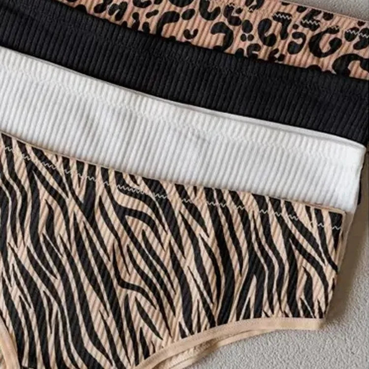 High Waist Briefs Leopard Print Sexy Lingerie Seamless Panties Women Underwear High-stretch Quick-drying Underpants Intimates