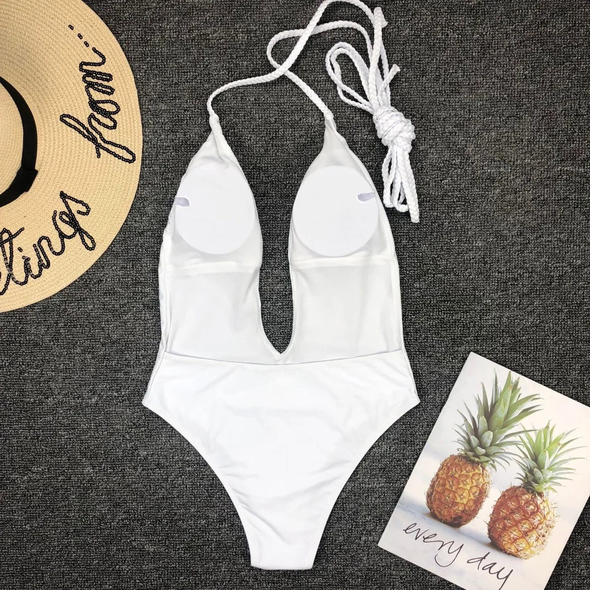 Sexy Deep V Neck Wrap Around Female Swimwear One Piece Swimsuit Women Backless Monokini High Leg Cut Bathing Suit Swim Beachwear
