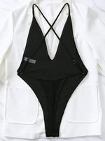 Snake Skin Extreme Mini Micro Thong Swimsuits Cross Backless Women Swimwear One Piece Swimsuit Female High Cut Bathing Suit Swim