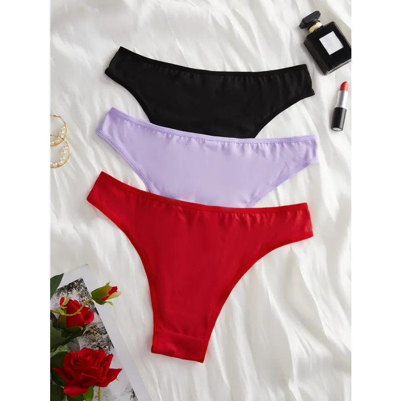 Sexy Fashion Women's Mid-Waist Triangle Panties Bowknot Lingerie Underpants Thin Breathable Briefs Soft Comfortable Underwear