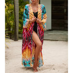 13 Colors Printed With Belt Crochet Knitted Tunic Beach Cover Up Cover-ups Beach Dress Beach Wear Beachwear Female Women K7201