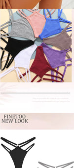 Women Cotton Low Waist Sexy Secret G-string Underwear Hollow Out Elasticity Panties Thong Seamless Brief Breathable Lingerie