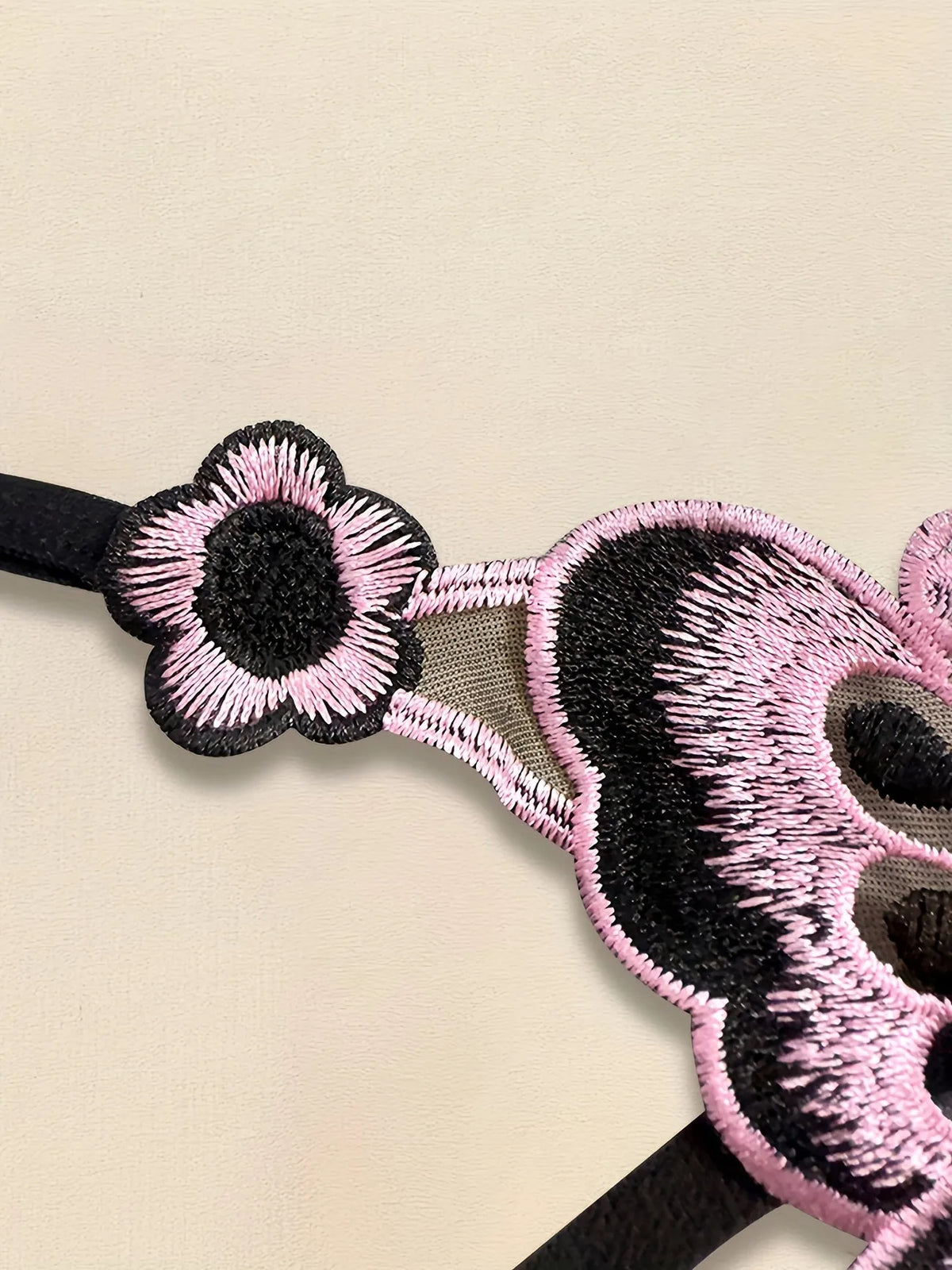 Women Butterfly Embroidery Thong Panties Sexy Lace G String Adjustable Strap Low Rise Underwear Soft Breathable Lingerie