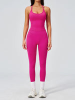 Summer Seamless Yoga Sets Women Outdoor Slimming Sports Tank Top High Waist Hip Lifting Leggings Gym Fitness Suits Tracksuit