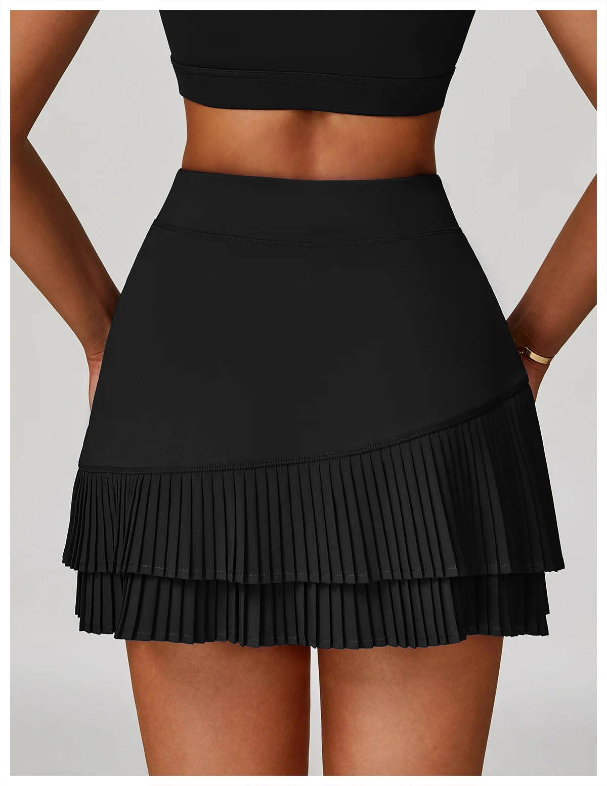 Pleated Tennis Skirt for Women with Pocket Shorts Women's High Waisted Wrapped Around Tummy Control Athletic Golf Yoga Skorts