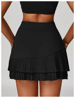 Pleated Tennis Skirt for Women with Pocket Shorts Women's High Waisted Wrapped Around Tummy Control Athletic Golf Yoga Skorts