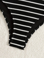 New Sexy Striped High Waisted Bikinis 2025 Swimsuits Women's Swimwear Female Beach Swim Wear Bathing Suits Brazilian Bikini Set