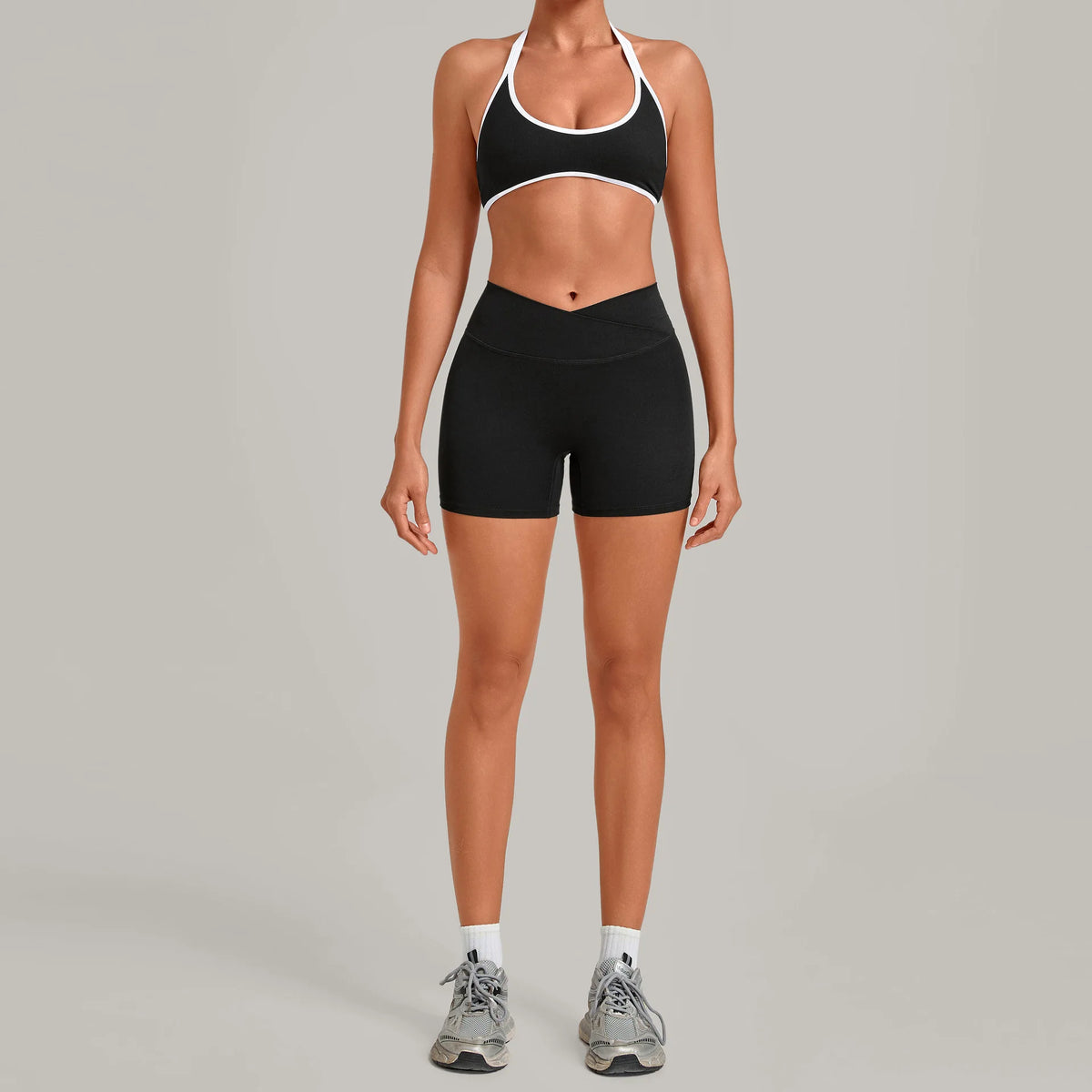 Women's Yoga Set Sports Fitness Pilates High‑waist Butt‑lifting Pants Suits Slim‑fit Beautiful Back Training Workout Vest Sets