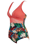 2024 Sexy One Piece Swimsuit Women Mesh Strappy Plunge Swimwear Tummy Control Bathing Suits Beach Wear Monokini Swimming Suit