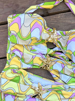 Sexy Starfish Bikini Set With Skirt Women Two-Pieces Swimsuit 2025 New High Fork Skirt Set Biquini Swimwear For Girl Clothing