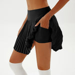 Women's Pleated Skirt Yoga High Waist Anti-Slip Tennis Skirt Double Layer Non-Slip Solid Colour Badminton Golf Short Skirts 2025