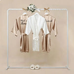 New Bathrobe Bride Satin-Silk Robe Women Bridal Party Sister Team Mother Shower Gift Bridesmaid Wedding Short Robes YE7883