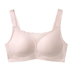Women's Strapless Wire-free Mesh Bra Jelly-like Full Cup Bra with Side Support Comfortable and Beautiful Back Plus Up Bra