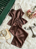 Autumn Women Satin Sleepwear Set Retro Polka Dot Round Neck Top and Pants Elegant Comfortable Pajamas for Home