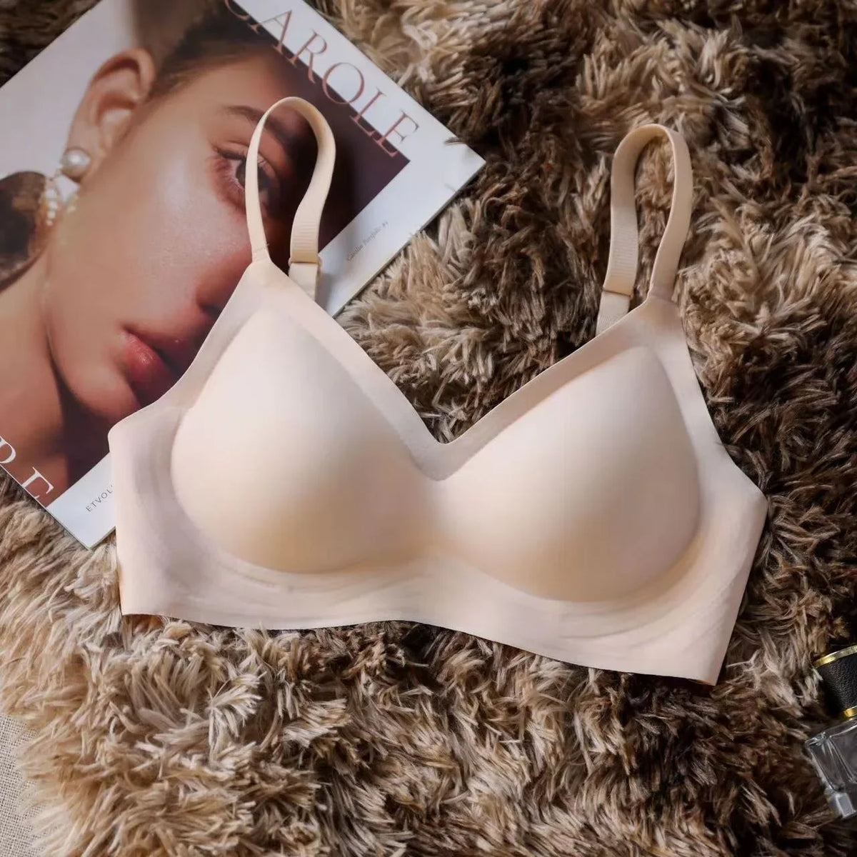 2Pcs/Set Seamless Bras For Women Sexy Lingerie Padded Non-wire Brassiere Adjust Shoulder Strap Underwear Comfort Intimates