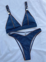 Sexy Denim Bikinis 2025 Brazilian High Cut Bikini Female Swimsuit Women Swimwear Two-pieces Bikini Set Bathing Suit Swim Lady