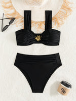 ZTVitality Sexy Solid Bikinis 2026 New Arrival Padded Push Up High Waist Swimsuit Women Swimwear Beachwear 2Piece Bikini Summer