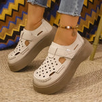 Comfortable Hollow Out Retro Thick Heel Mary Jane Single Shoes for Women Breathable Spring Summer Autumn New Style Size 35-41