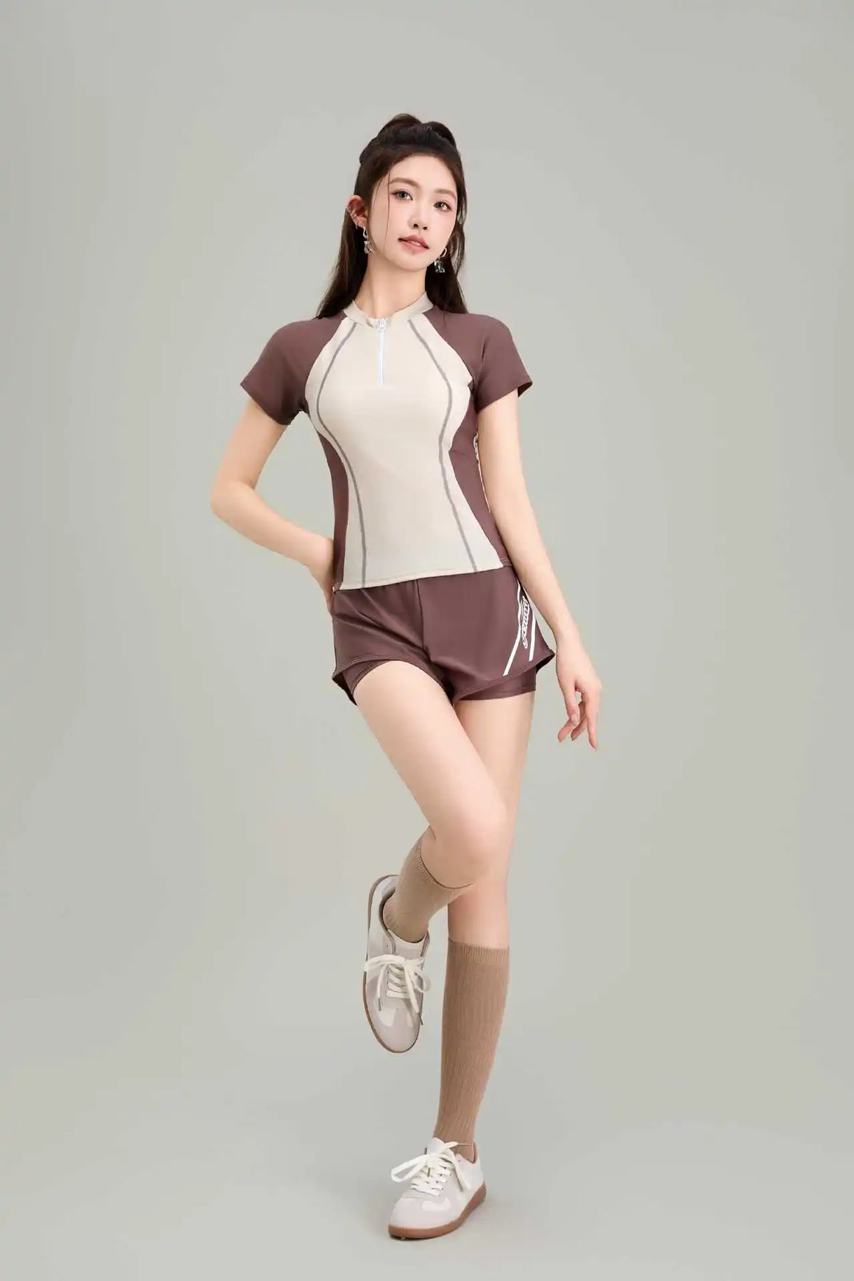 New Split Swimsuit for Women, Conservatively Concealed and Slimming, Swimming Pool Exclusive for Girls' Vacation Swimsuit