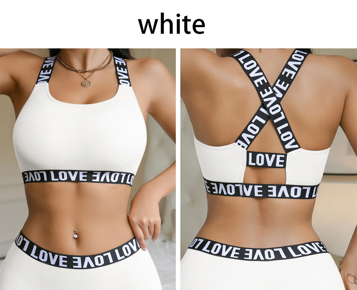 Sexy Vest Medium Sports Bra For Women Raceback Seamless Underwear Tight Fitting Tube Top Yoga Sports Slim Fitting Corsets Top