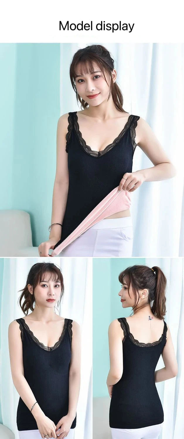 Thermal Underwear Plus Size Vest Thermo Lingerie Women Winter Clothing Warm Top Inner Wear Thermal Shirt Undershirt Intimate