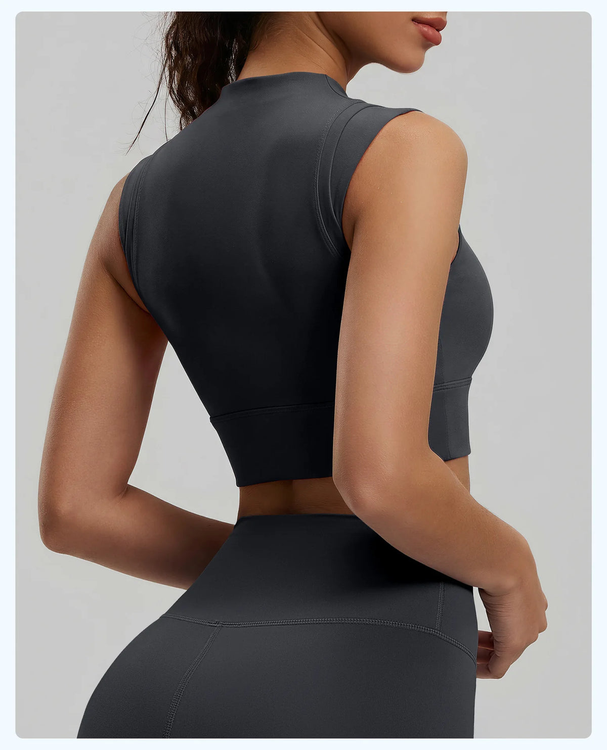 Women's Yoga Tank Top Highly Stretchy, Slightly High-Neck Sports Bra with Built-In Cups Lifts and Shapes The Bust Sexy Fitness
