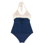 Women knitted Tankinis High Waist Bikini Set Handmade Crochet Bikinis Bathing Suit Beachwear For Asian