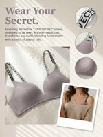 Grey Seamless Bra Women Wireless Underwireless Bralette Breathable Comfort Everyday Lingerie B2031