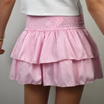Women Vintage Mini Skirt Elegant High Waist Pleated Printed Ruffled Layered Skirt Summer A-line Skirt Streetwear