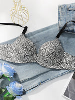 Women's Sexy One-piece Bra With Small Floral Patterns Without Steel Rings Gathered Push Ups Daily Comfortable Underwear A5033