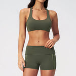 2 Pieces Women's Tracksuit Workout Clothes Yoga Set Sportswear High Waist Bell-bottoms Sexy Fitness Bta Sports Suit Gym Clothing