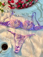 Valentine's Eve Light Purple Danube Group Ladies Sexy Lingerie Bra Women's Suit - the Temptation of a Seductive Night