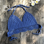 S - XL 9 Colors Crochet Knitted Bikini Top Female Swimsuit Women Swimwear Bather Bathing Suit Swim Hollow Out Beach Top V4194