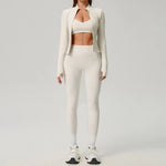 2/3PCS Yoga Suit Women Tracksuits Gym Clothes Workout Flared Pants Zipper Long SleeveAthletic Wear Female Sports Yoga Clothing