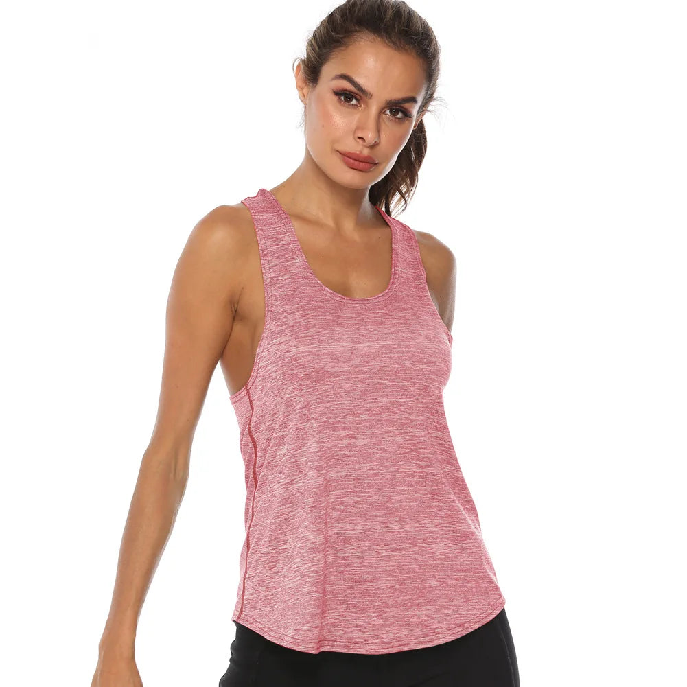 STOUREG Sleeveless Racerback Yoga Tank Top,Women's Quick Dry Running Training Sports Vest Fitness Gym Top Workout Yoga Shirts