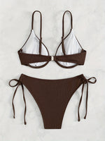 ZTVitality Solid Underwire Sexy Bikini 2025 New Arrival Biquini Padded Push Up Bandage Swimsuit Women Swimwear Summer Beachwear