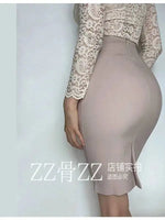 WOMENGAGA Mid Length Skirt For Elegance Apricot Slim Mini Dress Sweet Sexy Korean Women 2023 Skirts High Waist Fashion HGR0