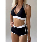 Sexy High Waist Bikini Shorts 2026 Women Swimsuit Two Pieces Swimwear Female Sports Casual Bikinis Set Black Bathing Suits Pool
