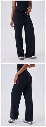 Yoga Set Sports Outfits Women Clothes Fitness Tracksuit Gym Loose straight-leg pants Workout Female Bra New Yoga Suit Sportswear