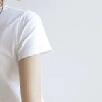 Women Summer T-shirt V-neck Short Sleeve Slim Fit T-shirt Solid Color Pullover Tops Women Bottoming Shirt Streetwear