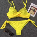 Shiny Sequins Diamond Bikinis Push Up Bikini Women Swimwear Female Swimsuit Two Pieces Bikini Set Bra Cup Bathing Suit Swim Lady