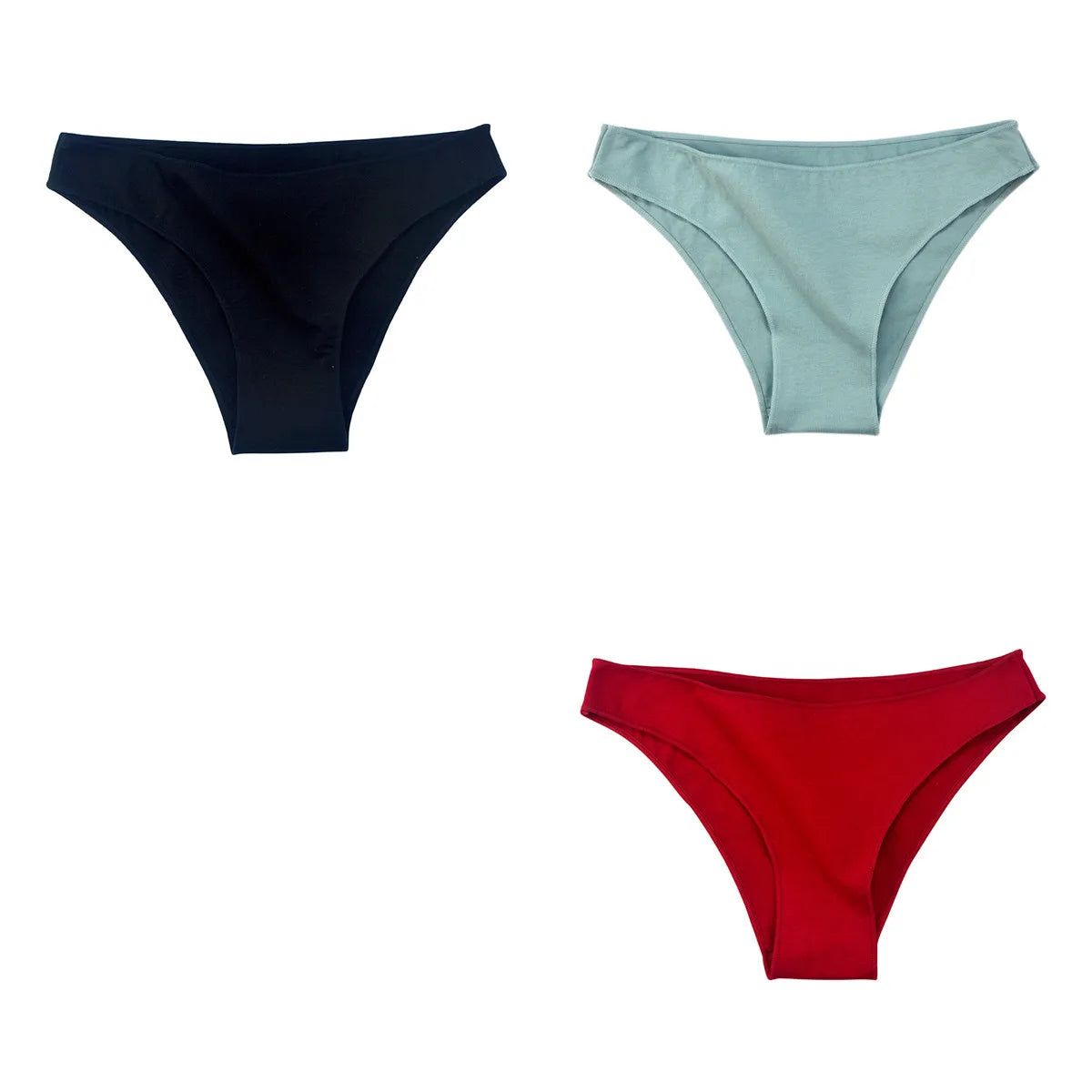 3Pcs/Set Women's Cotton Briefs Underwear Female Underpants Low Rise Underwear Sexy Lingerie Soft High Cut Panties