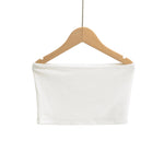 Sleek Seamless Crop Tops For Women Smooth Stretch Straight Neckline Classic Black And White For Summer Casual Daily Wear 72UE
