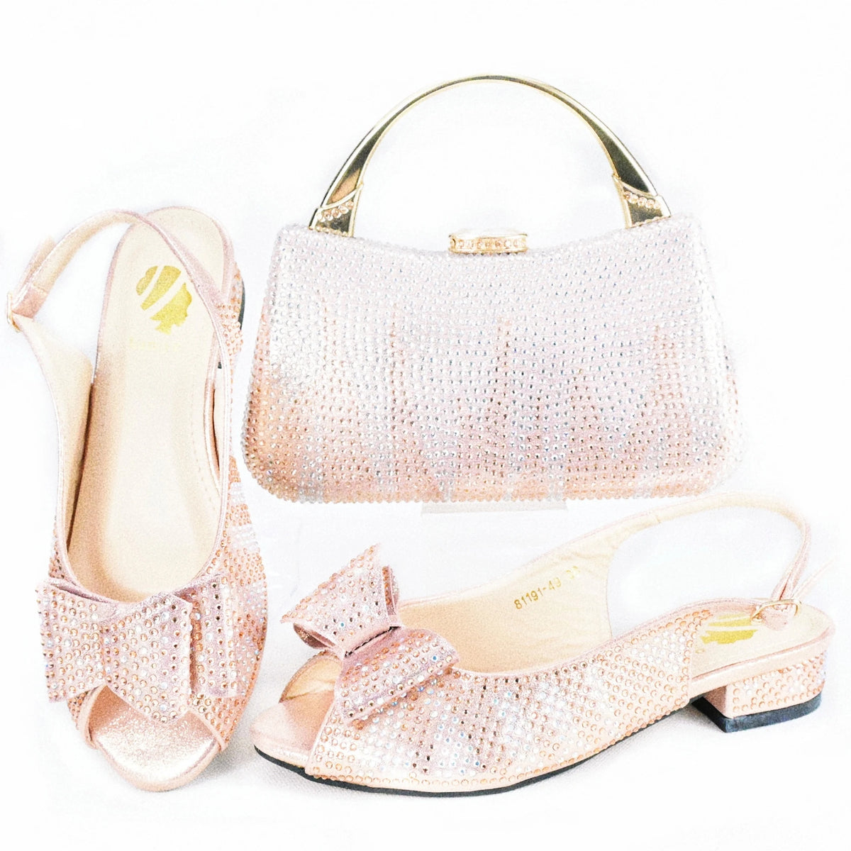 Doershow nice African Shoes And Bag Matching Set With blue Hot Selling Women Italian Shoes And Bag Set For PartyHAS1-10