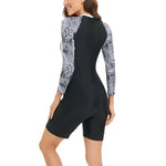 2024 One Piece Surfing Swimsuit Women Rash Guard Sexy Swimming Sport Print Sleeveless Swimwear Monokini Bathing Suit Femme