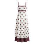 2026 Summer Women Slip Dress Spaghetti Straps Dots Print Swing A-line Dress Party Bohemian Casual Elegant Dresses