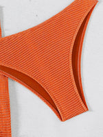 2026 New Sexy Bandeau Bikini Women Metal Water Droplet Ornament Push Up Mesh Skirt 3 Piece Swimsuit Beach Bathing Suit Swimwear