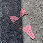 2025 Micro Bikini Halter Swimsuit For Women Sexy Swimwear Brazilian Bikini Set Thong Biquini Swim Suits Solid Beachwear Female
